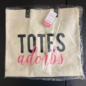 Graphique de France Totes Adorbs Canvas Shopper Tote Bag Cream Pink